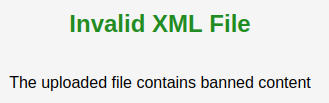 Invalid XML response.